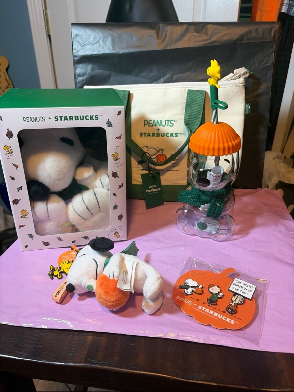 Peanuts x Starbucks snoopy set